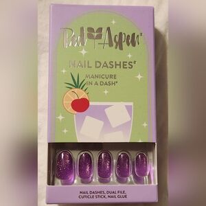 Red Aspen Purple Glitter Nail Dashes